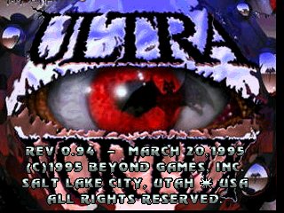 Ultra Vortek title screen for Jaguar